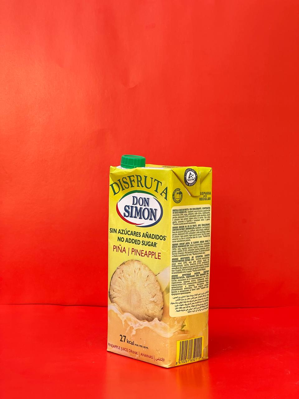 آبمیوه آناناس بدون شکر افزوده دون سیمون (Don Simon Pineapple Juice No Added Sugar)