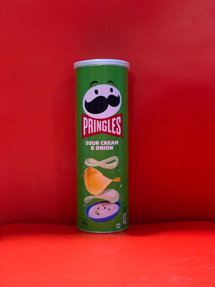 چیپس پرینگلز با طعم خامه ترش و پیاز