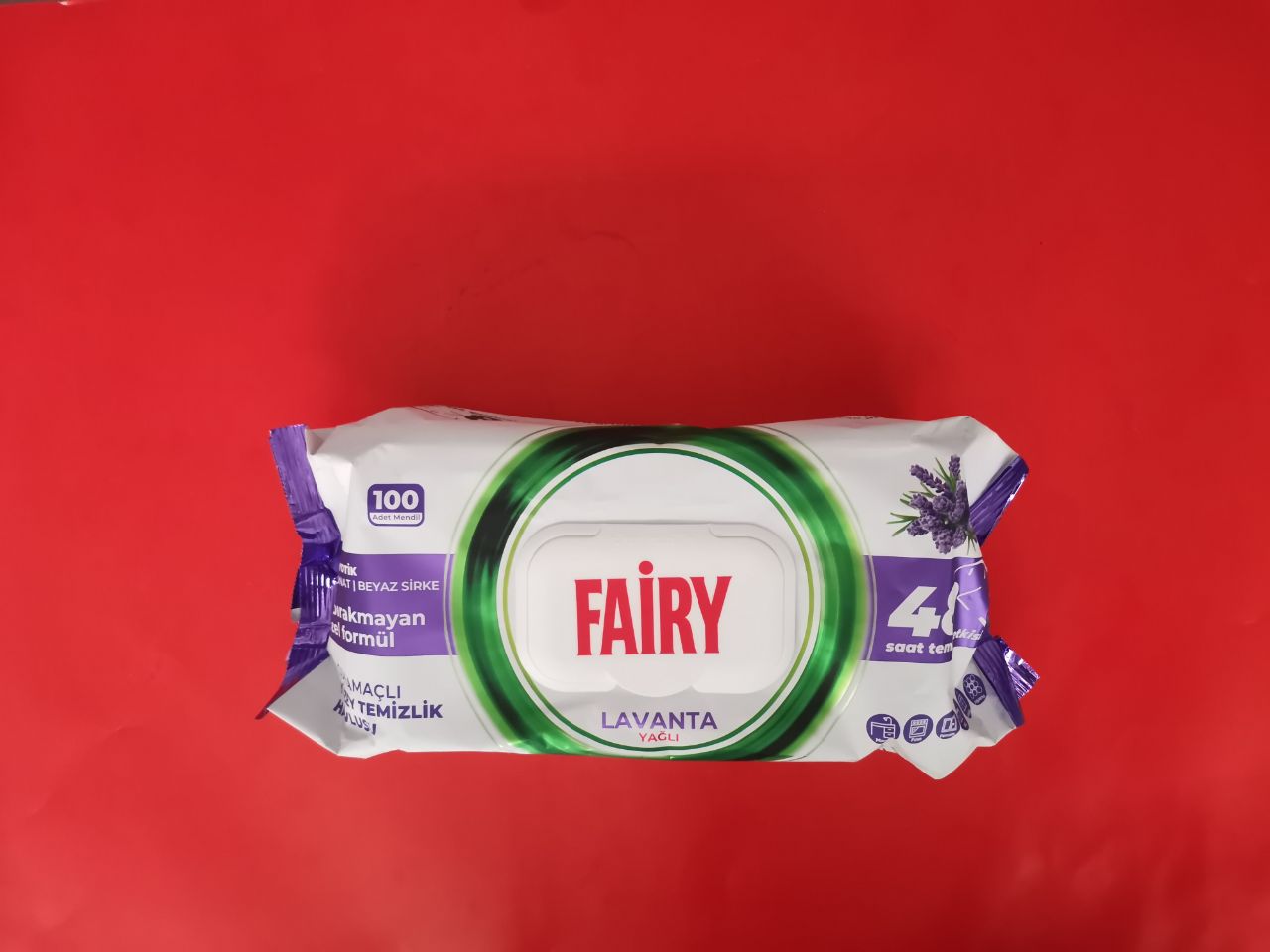 Fairy Lavanta Yağlı — دستمال مرطوب پاک‌کننده چندمنظوره (بسته 100 عددی)