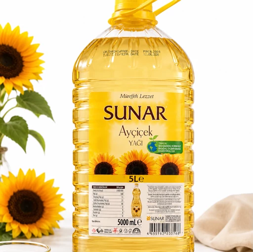 روغن آفتابگردان سونار ترکیه SUNAR حجم ۵ لیتر خالص پخت و پز و سرخ کردنی اصل وارداتی از مرز وان ضمانت دار