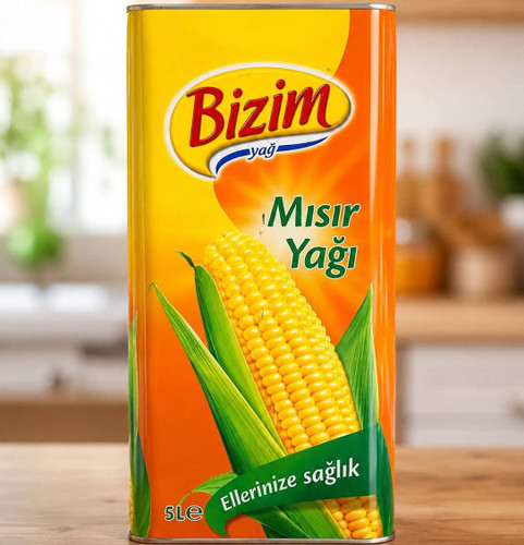 روغن ذرت بیزیم اصل ترک bizim حجم ۵ لیتر انقضا ۲۰۲۸